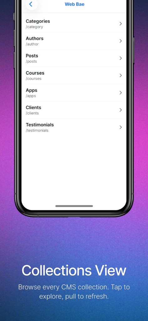 Flow To-Go collections browser